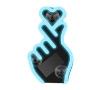 LED Heart Light for Car, Suction Cup Wireless Warning Lamp, Suction Cup Solar Car Light with Vibration Sensor, for Women Men Triangle Window Exterior Valentine's Day