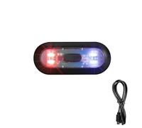 LED Helmet Light for LS2 FF FF392 FF902 Modular Valiant Crossover, Motorcycle Bike Helmet Safety Warning Light USB Rechargeable LED Safety Helmet Light for Night Riding,B Red+Blue