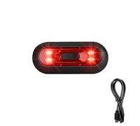 LED Helmet Light for MET Trenta 3K Carbon Series, Motorcycle Bike Helmet Safety Warning Light USB Rechargeable LED Safety Helmet Light for Night Riding,A Red