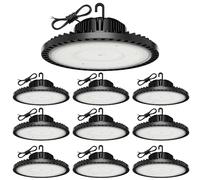 LED High Bay Light 200W 10 Pack 20,000LM (100LM/W) AC 85-265V IP65 Waterproof, Daylight 6500K LED High Bay Lights for Factory Work Shop Garage
