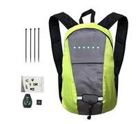 LED Hiking Backpack | Remote Control Backpack with 4 Available LED Signs with Direction Indicator | USB Rechargeable Bright Safety Light Belt High Visibility for Noc Running, lemon tree, Consulte la