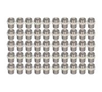 LED Holder 10mm Round Plastic Chrome Plated Mounting Panel Light Emitting Diodes Bulb for DIY Projects Science Experiments Hobby 50 Set