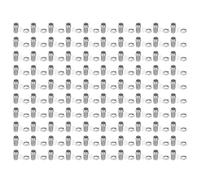 LED Holder Plastic Chrome Plated 3mm Panel Mount LED Diode Round Light Emitting Diodes Lamp Bulb for DIY Projects Science Experiments 100 Set (Silver)