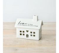 LED Home Is Where We Find Beauty in the Little Things Porcelain House, 11.5cm