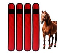 LED Horse Ankle Strips - 4 Pieces Equestrian Leg Warmers Visible - Animal Paw Strips 4 Modes for Riding Hiking Parade Stable Ranch
