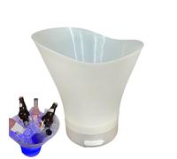 LED Ice Bucket - Illuminated Cooler, Drink Tub | Wireless Illuminated Bucket with Multicolor Glow Modes USB Charging Design, Waterproof Finish, Centerpiece for Cakes