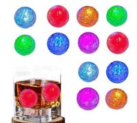 LED Ice Cubes for Drinks, Light Up Ice Cubes for Drinks, Colour Changing Glowing Ice Cubes, LED Colour Changing Drink Lights Set of 12 - Raise Your Drink for Club Party Birthday Hoc