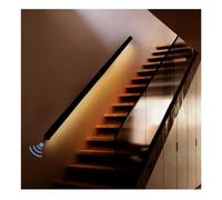 LED il with Motion Sensor Round Aluminum Stair Lighting Illuminated Stair Railing for Indoor Use Hallways Villa Corridors Wall Mount (140cm)