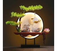 LED Illuminated Artificial Bonsai Tree, Zen Decorative Faux Plant for Home Office Desk, Book Shelf, Modern Housewarming Gift