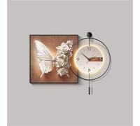 LED Illuminated Butterfly Wall Art Decor Clock - Plug-in Power Supply, Perfect for Entryways, Living Rooms, and Hallways