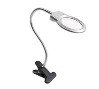 LED-illuminated Magnifier Microscope/Magnifying, Glass Clip-on Desk Metal Hose Magnifier for 5D Diamond Painting and Cross Stitch Tool