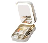 LED Illuminated Makeup Storage Box LED Light Equipped Jewelry Box and Makeup Glasses Combo for Modern Women Foldable Jewelry