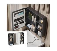 LED Illuminated Medicine Cabinet with Mirror for Bathroom Wall Mounted Anti Fog Aluminum 2 Colors Stylish Storage Solution Modern Design Bathroom Essentials