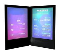 LED Illuminated Menu Book, Rechargeable Automatic Induction Light Up Menu Cover, Double-Sided 15x22cm Display, PU Leather Restaurant Menu Binder for Bar, Pub, Café, Club