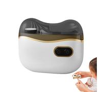 LED Illuminated Nail Care Kit 5V - 2-in-1 Electric Nail Cl-ipper and Polisher with Safety Guard, Easy to Use for Delicate Na-il Trimming, Great Gift for Elderly and New Parents