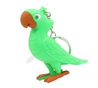 LED Illuminated Parrot Keychain with Animal Sound Effects and Compact Design Unique Ring Accessories Sound Activated Parrot Keychain LED, フリーサイズ