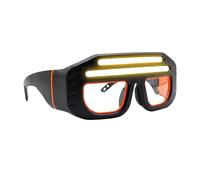 LED Illuminated Safety Goggles - Adjustable Rechargeable Lighted Work Glasses, Hands Free Headlamp Protection Eyewear | For Engineering Repair Maintenance Night Work and Precision Task Visibility