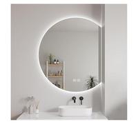 LED Illuminated SemiCircle Bathroom Mirror with Demister & Touch Switch WallMounted ty Mirror in 3 Color Options for Modern Home Decor