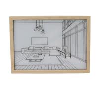 LED Illuminated Wall Art Lighted Decor Light Shadow Photo Frame Painting 3 Colours Dimmable for Bedroom Living Room L (Mode 3)