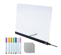 LED Illuminated Writing Boards - Acrylic Dry Erase Boards with Lighting, Luminous Notepad Learning Toy for Practice for School Birthday Crafts Travel