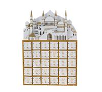 LED Illuminating Wood Eid Ramadans Countdown Calendar With 30 Small Drawers For Muslims Islamics Festivals Party Decors Wood Advent Calendar