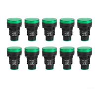 LED Indicator AD16 30DS 30mm Cutout AC220V Compatible with For electrical Enclosures and Industrial Control Cabinets (Green)