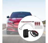 LED Indicator Car & Motorcycle 20A Fuse Junction Box for 12V Electrical Systems - PC Housing, 4-Circuit Wiring Organizer with Red/Blue Status Lights