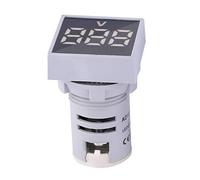 LED Indicator Light Mini Digital Display Voltmeter Signal Lamp for Circuit Equipment (White)