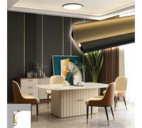 LED Indirect Lighting Aluminum Crown Molding, Wall Washer Profile for Ceiling/Skirting Decor (No LED Strip)(Black,2.4 m/7.8 ft)