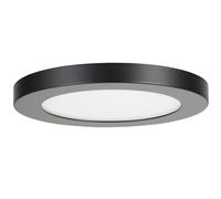 LED Indoor Bathroom Ceiling Lights with Adjustable 3000K 4000K 6000K Settings | Ceiling Mount, Wall Mount or Recess Mounting Options | Super Slim Stylish Lighting (Satin Black, 290mm (24W))