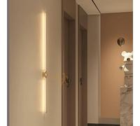 LED Indoor Long Wall Lights with 120° Motion Detector Wall Sconce Acrylic Aluminium Modern Wall Lighting Black/d Minimalist Decorative for Living Room Bedroom Hallway