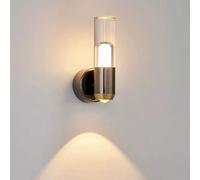 LED Indoor Wall Light 6W Modern Metal Wall Lamp Industrial Aluminium Bedside Lamp Brass Simple Design 2 Flame Black Sconce for Corridor Bedroom Living Room