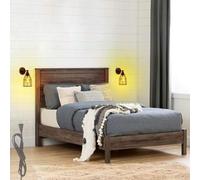 LED Industrial Wall Sconce with Switch 1.6M Plug Wall Lights Up/Down Rotatable 180° E27 Black Adjustable Bedside Reading Living Room Farmhouse Hallway Dresser