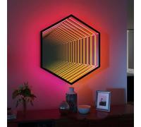 LED Infinite Mirror Light, Remote Control Multicolor Tunnel Atmosphere Lamp, 3D Portal Design Sensory Night Light for Gaming Room, Living Room, Bedroom & Wall Decor Large