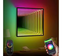 LED Infinite Mirror Tunnel Light,3D Colorful Visual Effects,Mirror Tunnel Design,APP + Remote Control Dual Control,Versatile for Home Decoration,Party Atmosphere,Bar Decoration