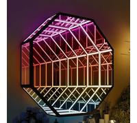 LED Infinity Mirror Light, 3D Multicolor Tunnel Lamp for Home Decor, Bedroom, Living Room, Party, Bar, and Gaming