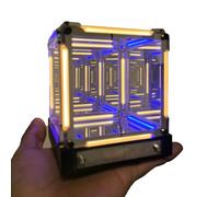 LED Infinity Mirror Light 4D Acrylic Cube Night Lamp with One Touch Control 2000mAh Battery Cool Decorative Lighting for Bedroom Endless Abyss Effect