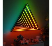 LED Infinity Mirror Tunnel Light, Wall Mounted 3D Decorative Lamp with Remote Control for Sensory Night Lighting