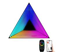 LED Infinity Mirror Tunnel Light, Wall Sensory Multicolor Light, 358 Lighting Settings, Easy to Use, Ideal for Wedding, Christmas Party Room Decor, 50CM Octagon