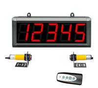LED Infrared Digital Counter, Dual Probe Smart Digital Counter with Remote Control, 0-99999 Count, 0-5M Sensing Distance for Conveyor Belts and Visitor Tracking