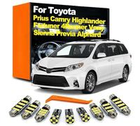 LED Interior Dome Reading Map Light Kit, For Toyota Sienna Previa Voxy Alphard Prius Camry Highlander 4Runner Fortuner LED Bulb