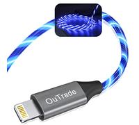 LED iPhone Charger Cord Light Up Lightning Cable | MFi Certified Apple Charger | Cool USB Fast Charging for iPhone 12 11 Pro Max XR X SE 8 Plus, iPad iPod and More (Blue, 6ft)