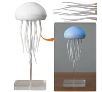 LED Jellyfish Lamp Voice Control Mood Light, Jellyfish Night Light for Bedrooms & Living Room Decorative Atmosphere Lighting (B)