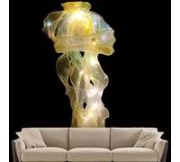 Led Jellyfish Lantern - 1 Pc Jellyfish Lamp | Mermaid Jelly Fish Night Light | Dazzling Appearance, Carrying Pole, Button Battery (AG13) Included