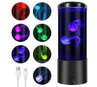 LED Jellyfish Lava Light, Colorful Lighting Effect, Round Realistic Aquarium Sensory Lights, Realistic Jelly Fish, Mood Lamp for Children Room Home Office