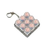 LED Keyboard Fidget Toy, Light Up 9 Key Keyboard Clicker, Cat Paw Fidget Keychain, Fidget Toys,Stress Relief Decompression Desk Toy for Home Office School (Pink)