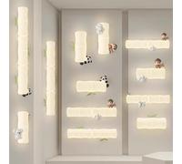 LED Kids Room Cartoon Panda/Monkey/Koala Light White Shape Hardwired Wall Lamp 3 Color Mode Rectangular Art Lighting Fixture for Children Room(Monkey,