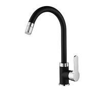 LED Kitchen Faucet, Modern Single Handle Black Kitchen Sink Faucet, Intelligent Temperature Control Three-Color Change Kitchen Faucet, Hot and Cold Water Mixer Tap