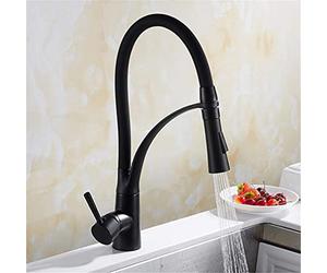 LED Kitchen Sink Faucet Ch Mixer with Rubber Design Single Handle Pull Down Deck Mounted Aerator Universal Flexibili Slish d/Ch h