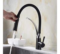 LED Kitchen Sink Faucet Ch Pull Down Mixer Tap with Aerator Rubber Design Single Handle Deck Mounted Universal Flexibili for Modern Kitchens Available in Ch/den h